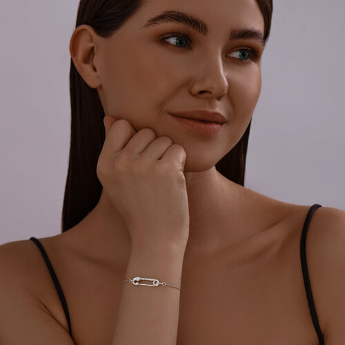 Браслет из серебра с фианитами из серебро — вид 5