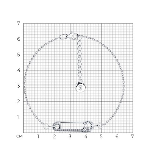 Браслет из серебра с фианитами из серебро — вид 6