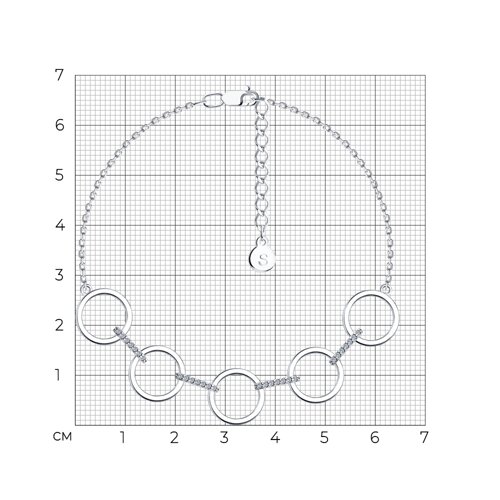 Браслет из серебра с фианитами из серебро — вид 4