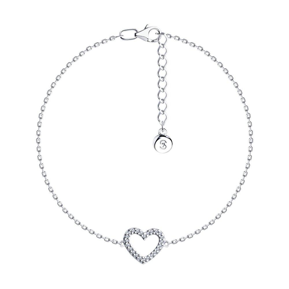 Браслет из серебра с фианитами - видео на модели