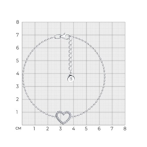 Браслет из серебра с фианитами из серебро — вид 6