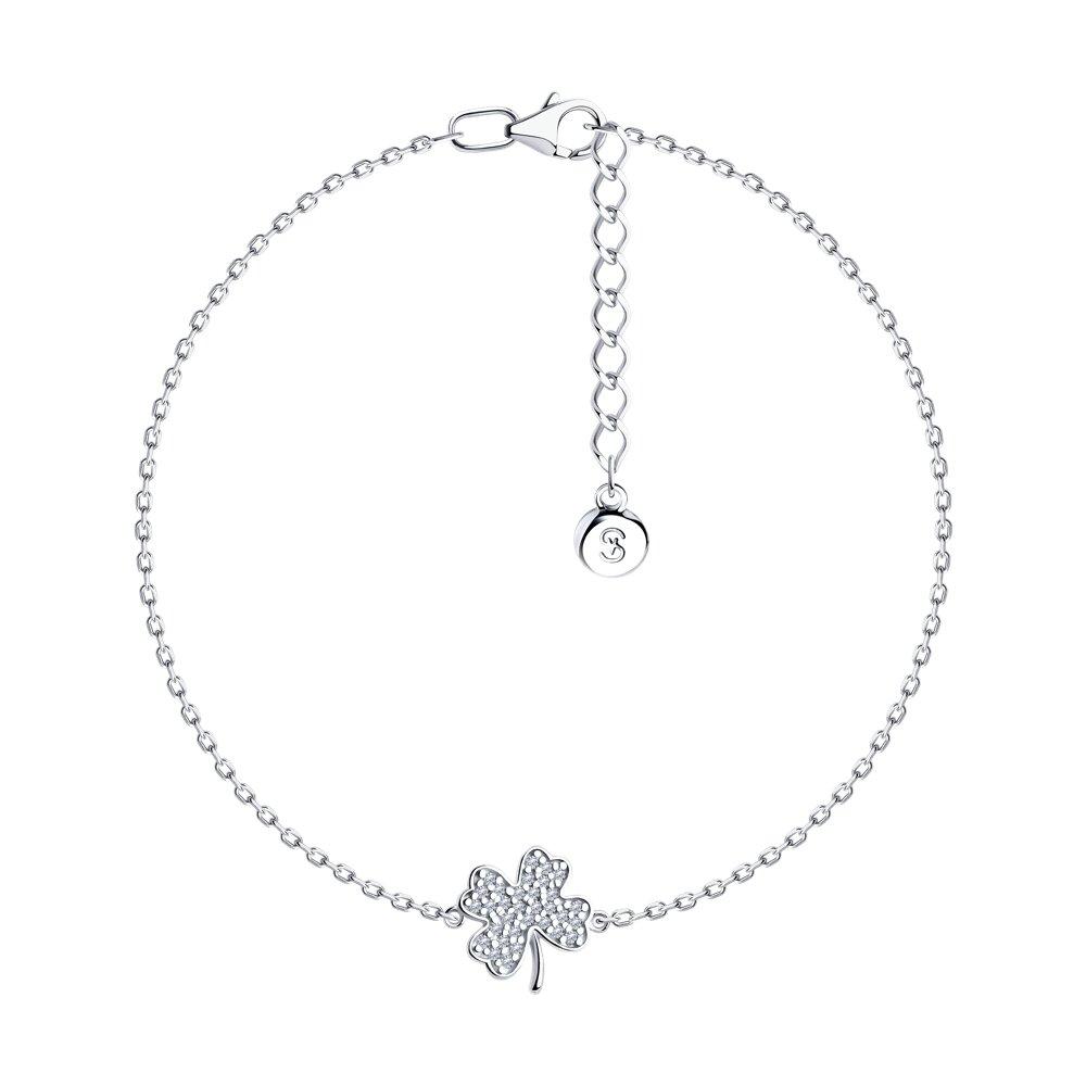 Браслет из серебра с фианитами - видео на модели