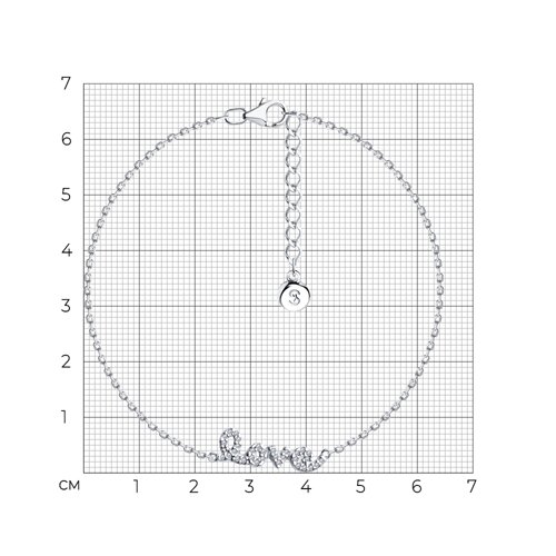 Браслет из серебра с фианитами из серебро — вид 5
