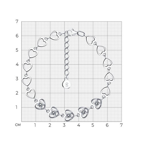 Браслет из серебра с фианитами из серебро — вид 5
