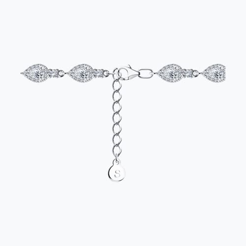 Браслет из серебра с фианитами из серебро — вид 3