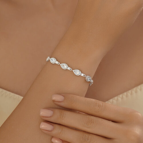 Браслет из серебра с фианитами из серебро — вид 4