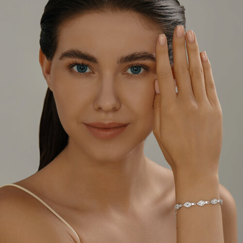 Браслет из серебра с фианитами из серебро — вид 5