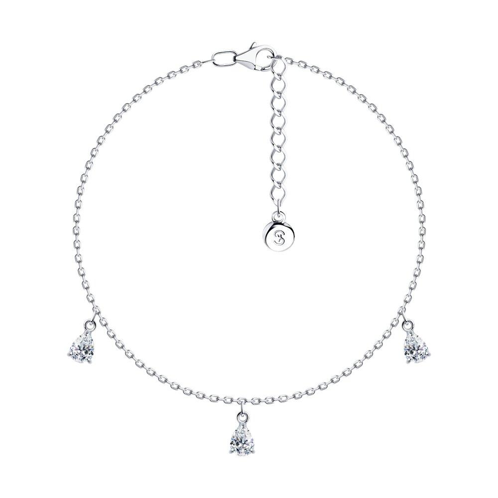 Браслет из серебра с кристаллами - видео на модели