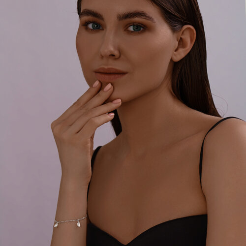 Браслет из серебра с кристаллами из серебро — вид 5