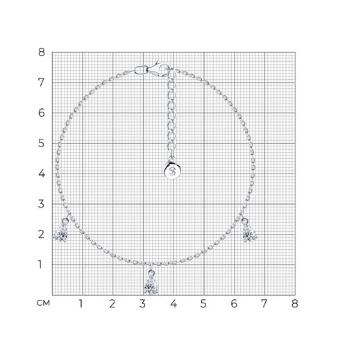Браслет из серебра с кристаллами из серебро — вид 6