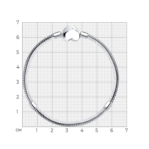 Браслет для шармов из серебра из серебро — вид 5