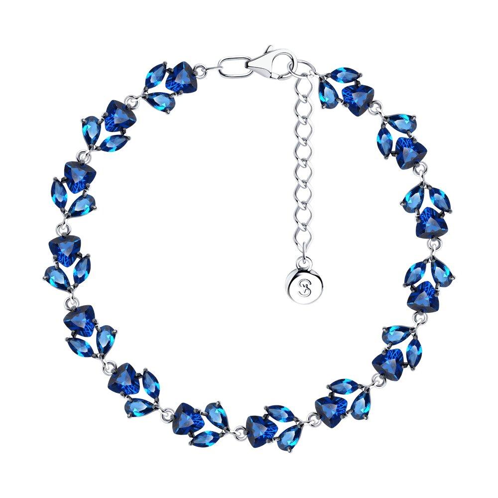 Браслет из серебра с фианитами - видео на модели