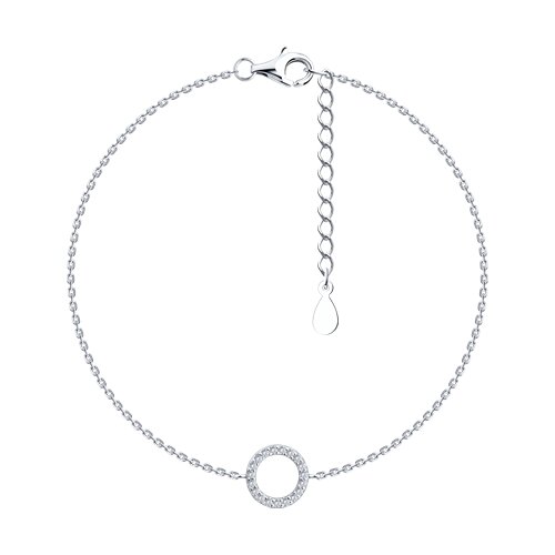 Браслет из серебра с фианитами - видео на модели