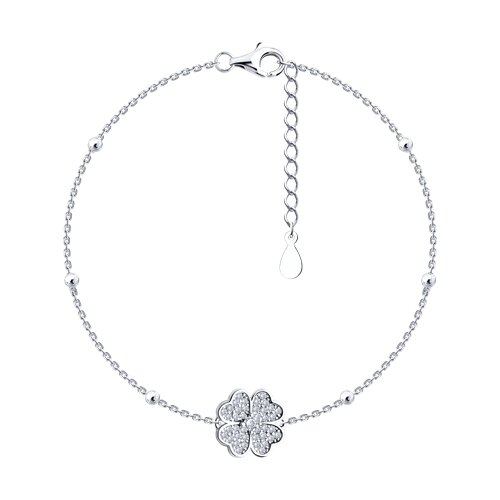 Браслет из серебра с фианитами - видео на модели