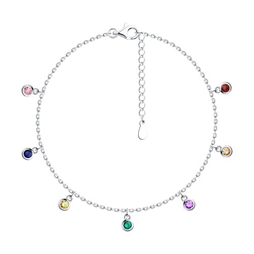 Браслет из серебра с фианитами - видео на модели