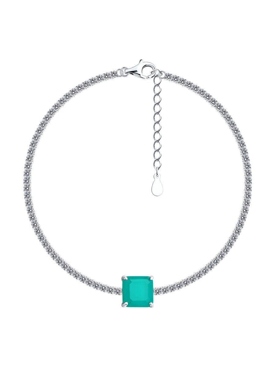 Браслет из серебра с фианитами - видео на модели