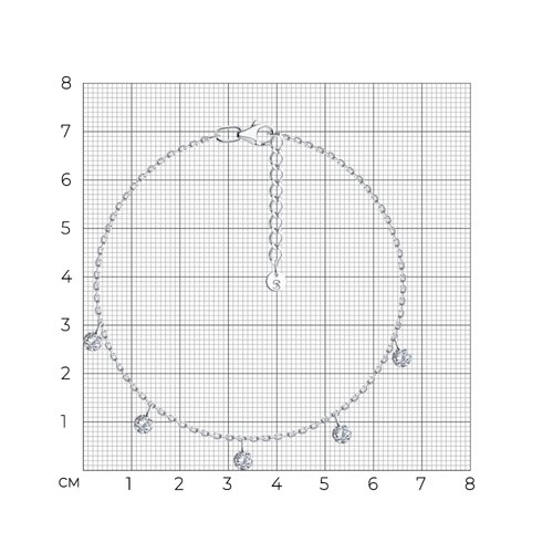 Браслет из серебра с фианитами из серебро — вид 6