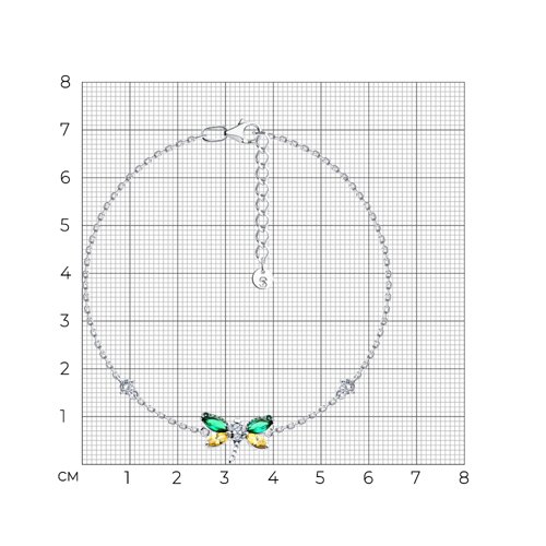 Браслет из серебра с фианитами из серебро — вид 5
