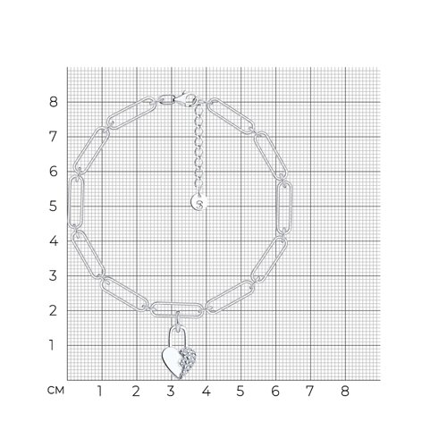 Браслет из серебра с фианитами из серебро — вид 5