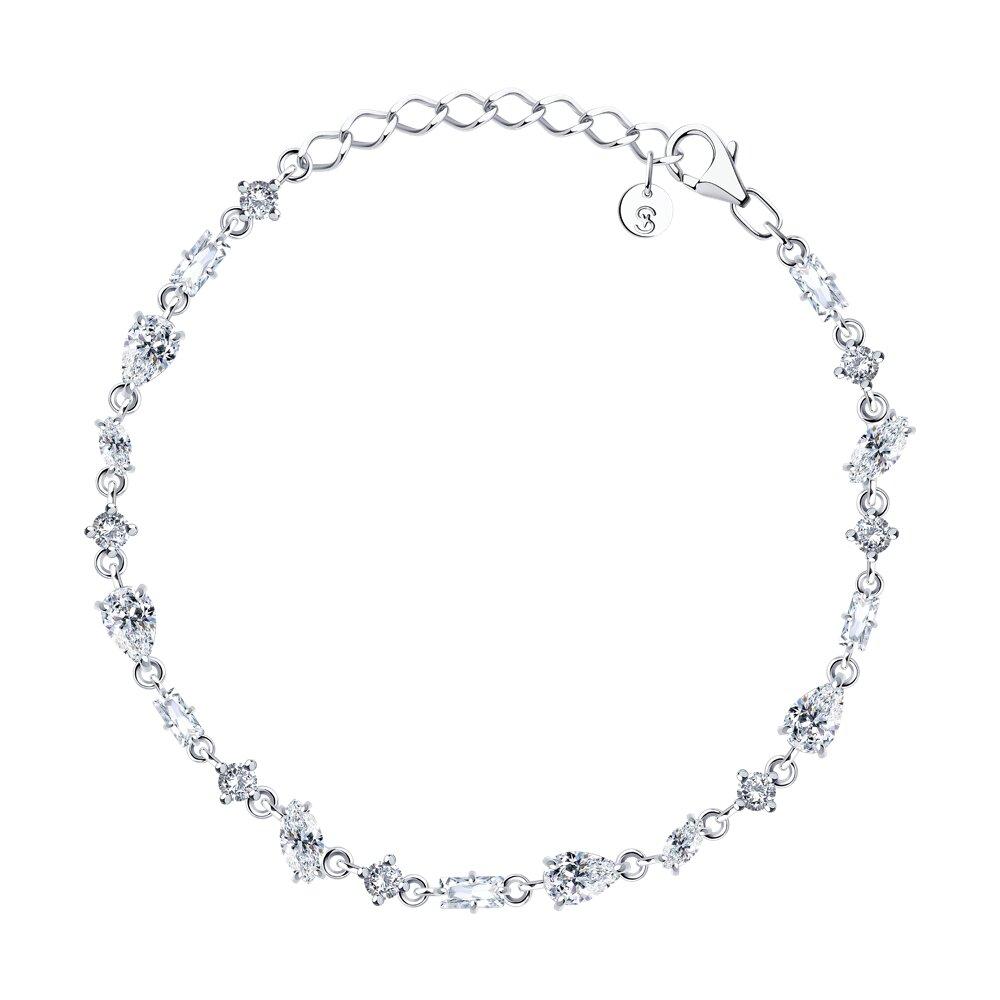 Браслет из серебра с фианитами - видео на модели