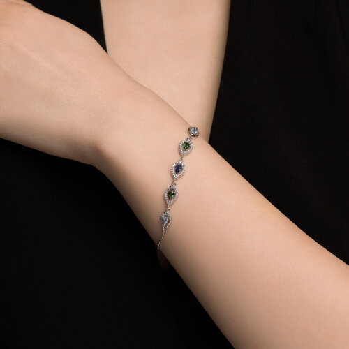 Браслет из серебра с фианитами из серебро — вид 4