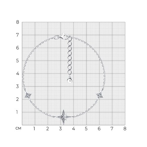 Браслет из серебра с фианитами из серебро — вид 7