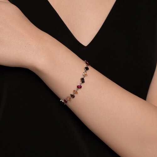 Браслет из серебра с корундами и фианитами из серебро — вид 4