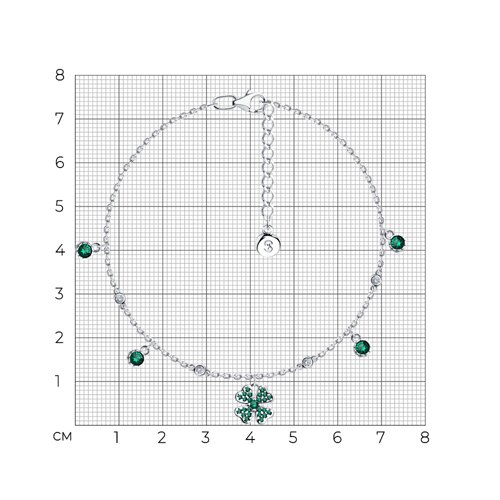Браслет из серебра с фианитами из серебро — вид 5