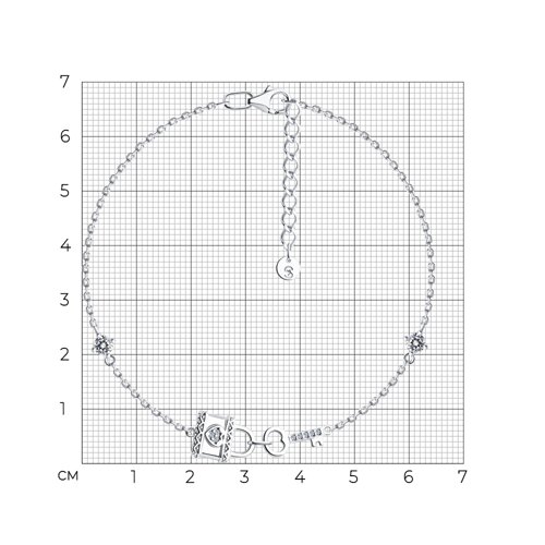 Браслет из серебра с фианитами из серебро — вид 5