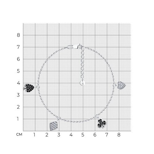 Браслет из серебра с фианитами из серебро — вид 6