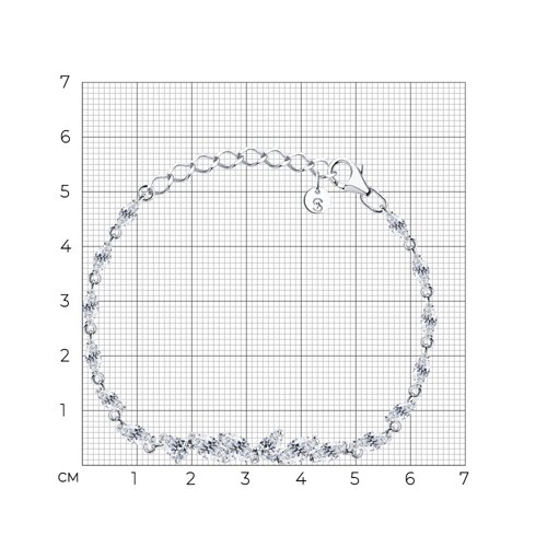 Браслет из серебра с фианитами из серебро — вид 5