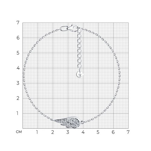 Браслет из серебра с фианитами из серебро — вид 5