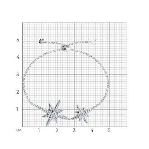 Браслет из серебра с фианитами из серебро — вид 3