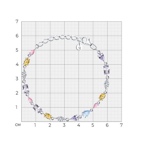 Браслет из серебра с фианитами из серебро — вид 5