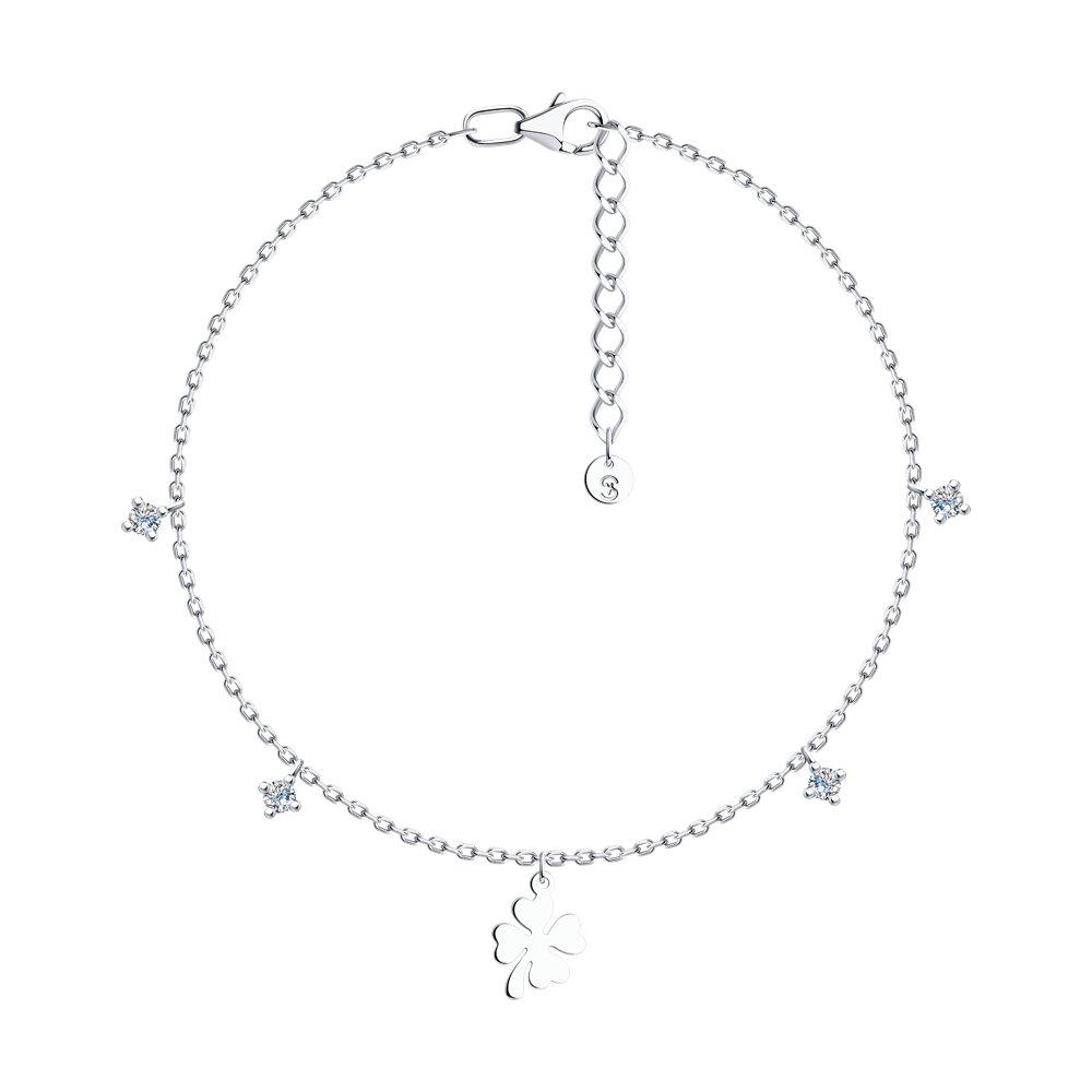 Браслет из серебра с фианитами - видео на модели