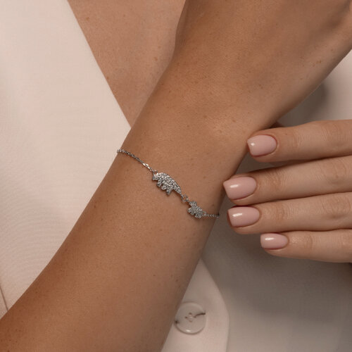 Браслет из серебра с фианитами из серебро — вид 3