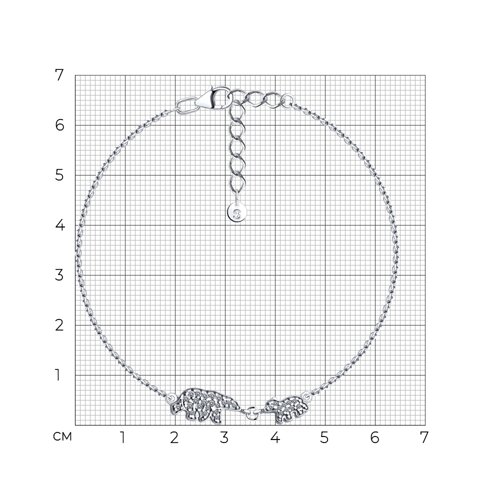 Браслет из серебра с фианитами из серебро — вид 4