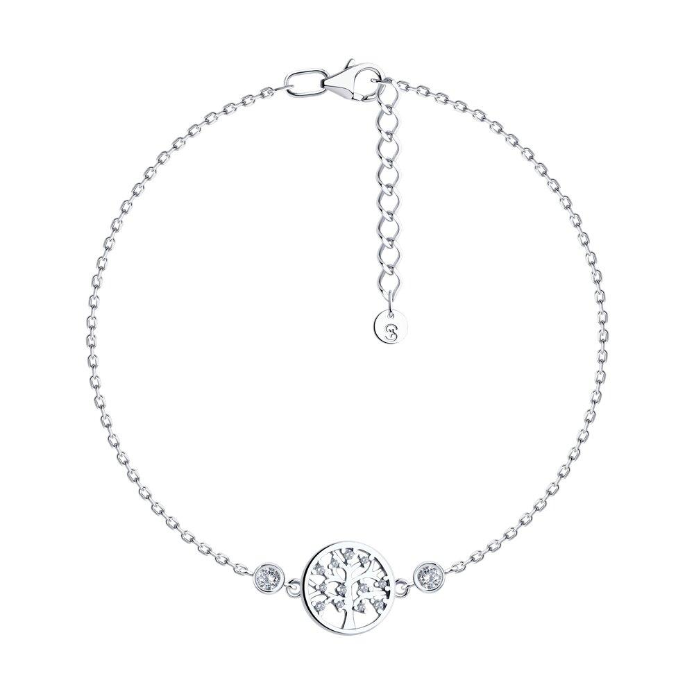 Браслет из серебра с фианитами - видео на модели