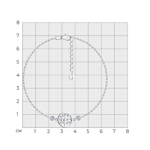 Браслет из серебра с фианитами из серебро — вид 5