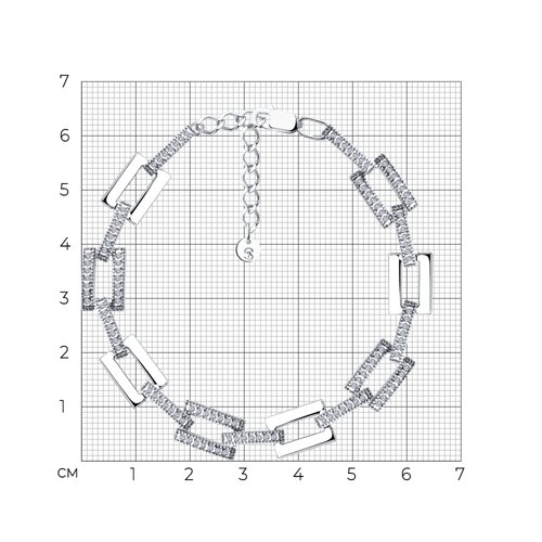 Браслет из серебра с фианитами из серебро — вид 5