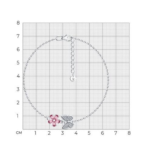 Браслет из серебра с фианитами из серебро — вид 5