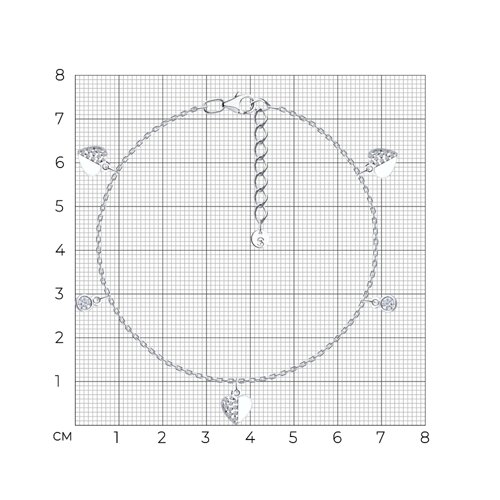 Браслет из серебра с фианитами из серебро — вид 5