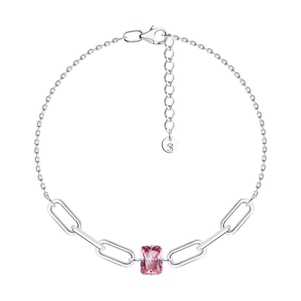 Браслет из серебра с фианитом - видео на модели