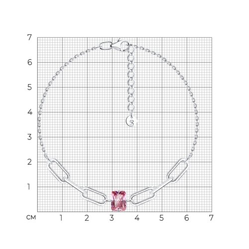 Браслет из серебра с фианитом из серебро — вид 5
