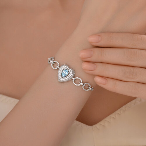 Браслет из серебра с фианитами из серебро — вид 4