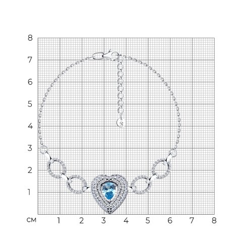 Браслет из серебра с фианитами из серебро — вид 5