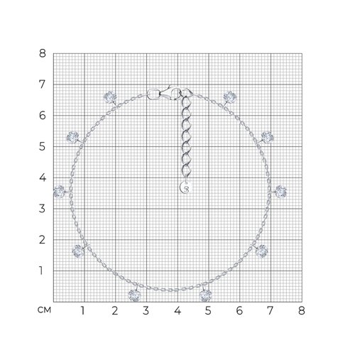 Браслет из серебра с фианитами из серебро — вид 6