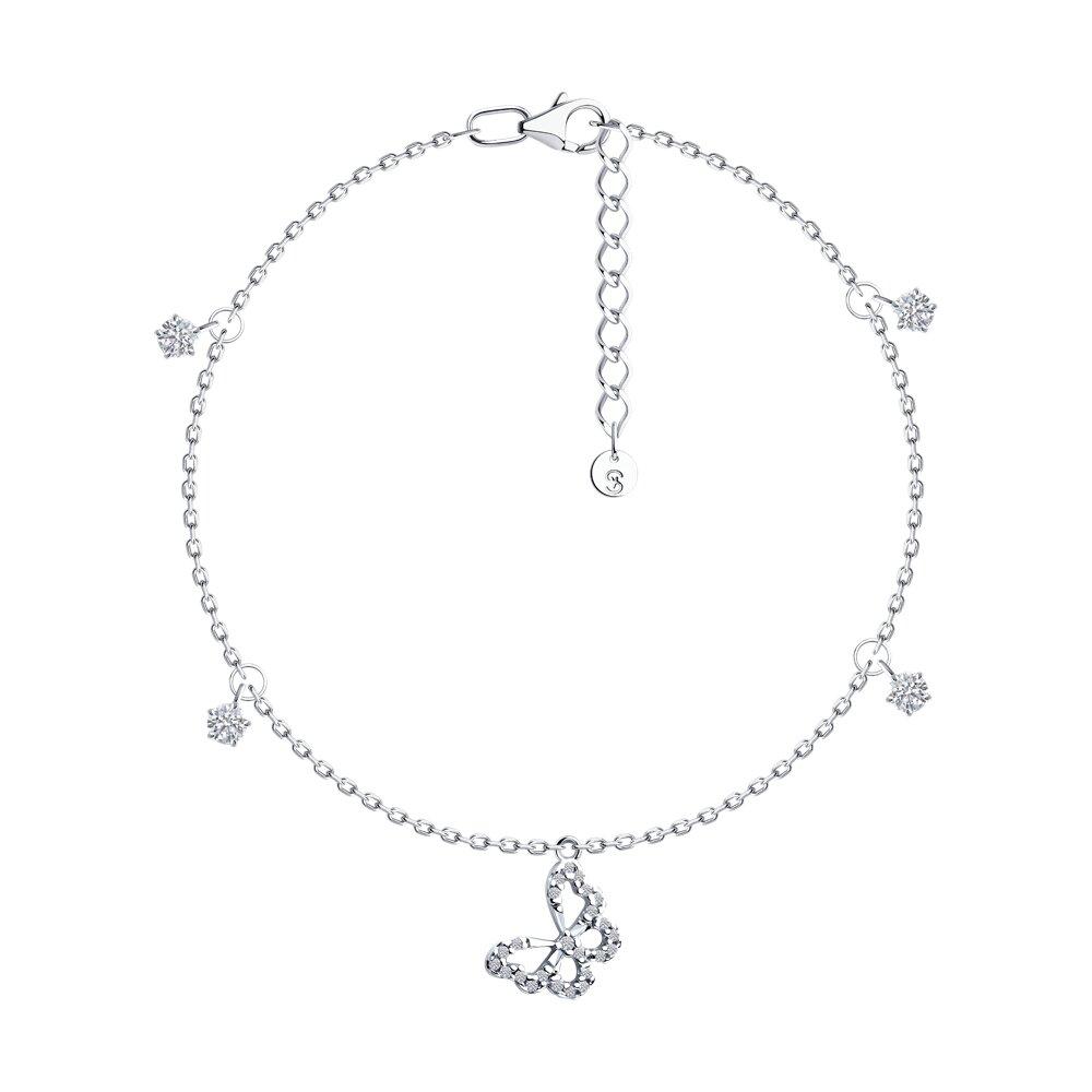 Браслет из серебра с фианитами из серебро