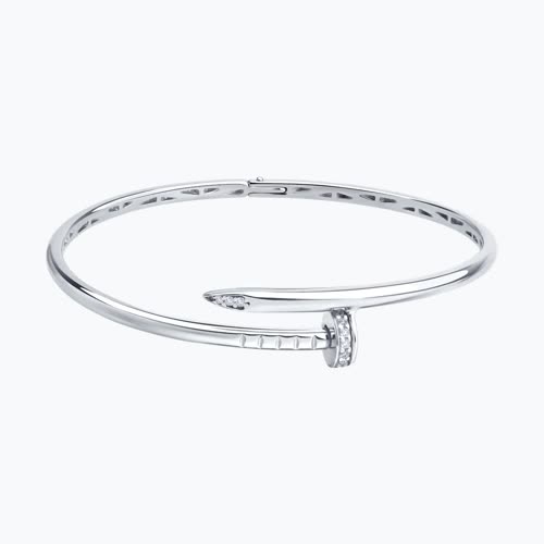 Браслет из серебра с фианитами - видео на модели