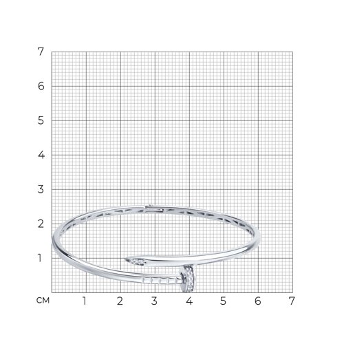 Браслет из серебра с фианитами из серебро — вид 4